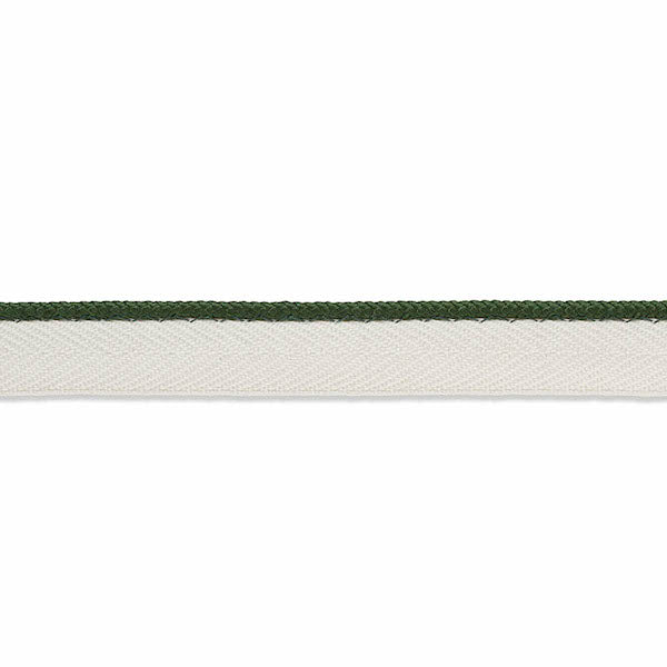 Schumacher Fabric Trim 74534 Gustave Silk Lip Cord Narrow Emerald