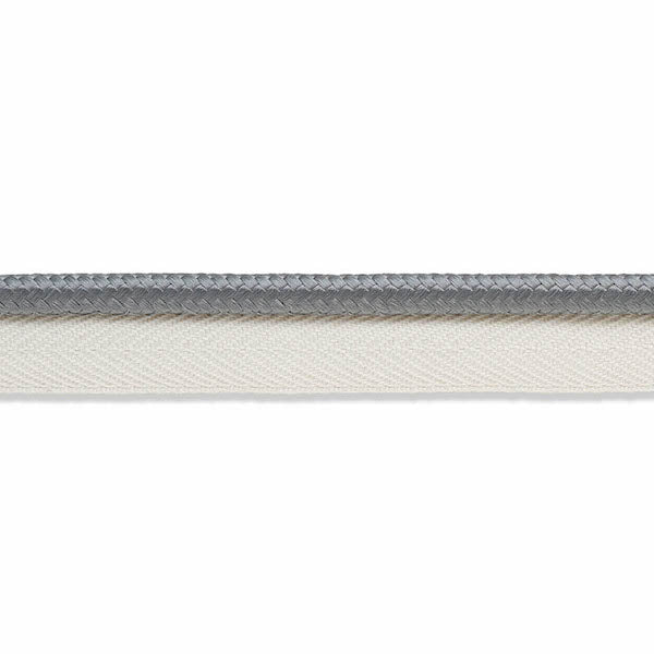 Schumacher Fabric Trim 74553 Gustave Silk Lip Cord Medium Grey