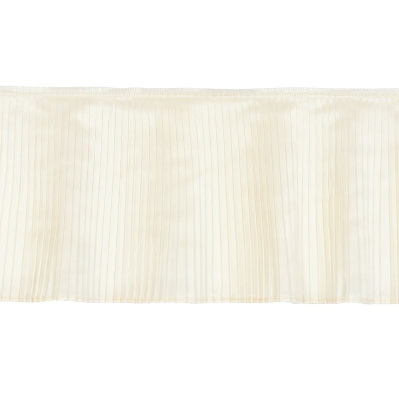 Schumacher Fabric 81790 Botticelli Silk Ruffle Trim Bone