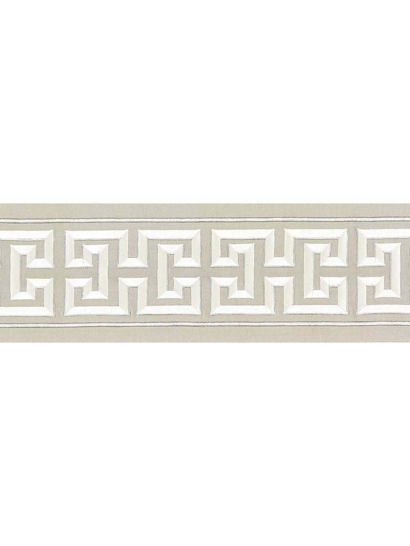 Scalamandre Fabric SC 0002T3280 Imperial Embroidered Tape Pearl Grey