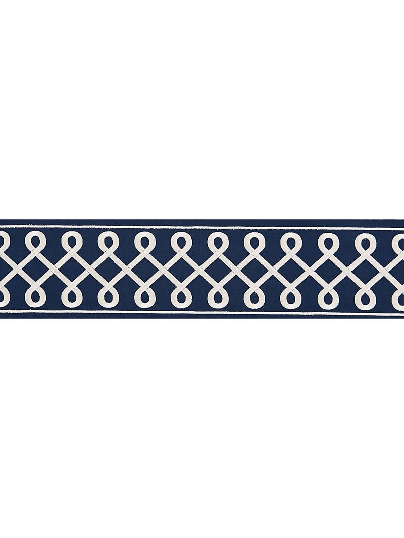 Scalamandre Fabric SC 0006T3281 Soutache Embroidered Tape Navy